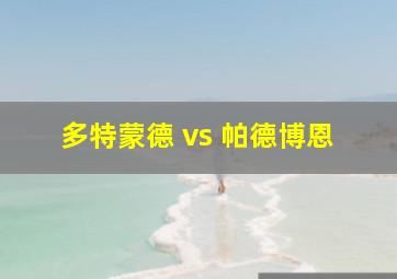 多特蒙德 vs 帕德博恩